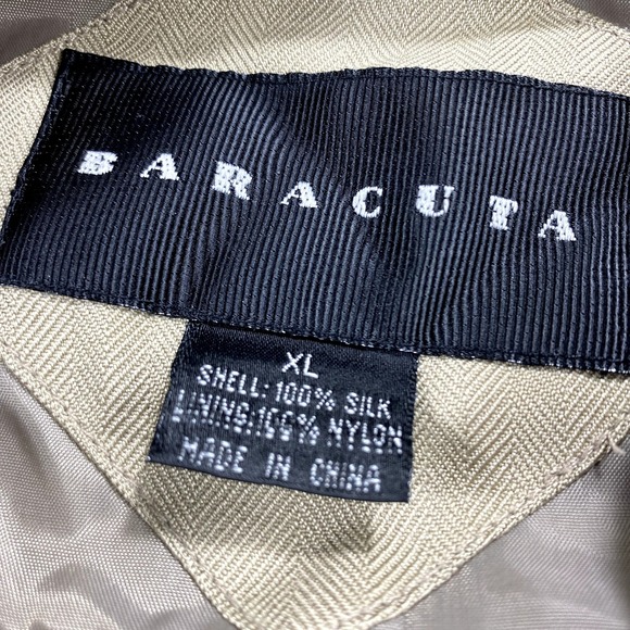 VINTAGE Baracuta Bomber Jacket Mens XL Khaki Silk Lined Full Zip Harrington * - Picture 14 of 16